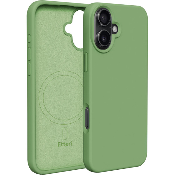 Etteri Silicone Mag case for iPhone 16 6,1'' light green