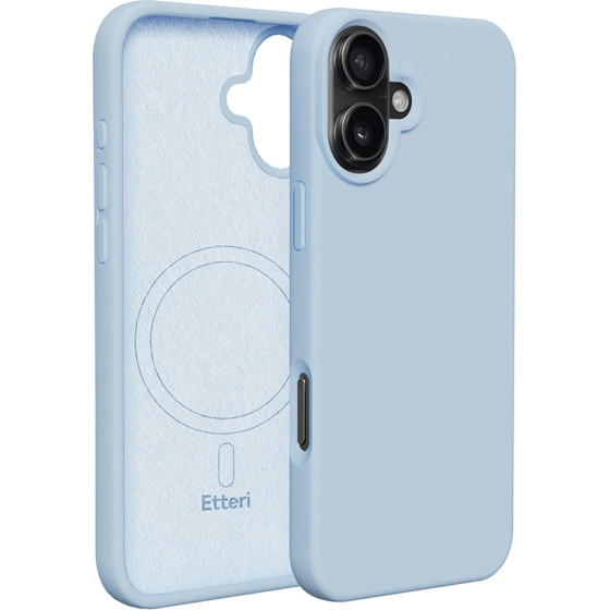 Etteri Silicone Mag case for iPhone 16 Plus 6,7'' light blue