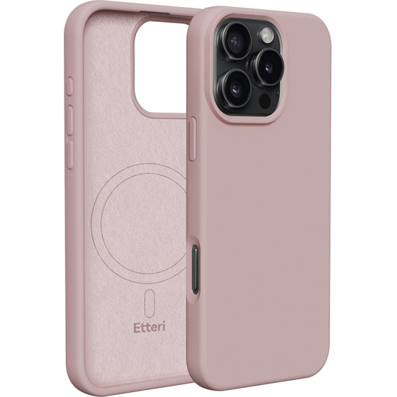 Etteri Silicone Mag case for iPhone 16 Pro 6,3'' light pink