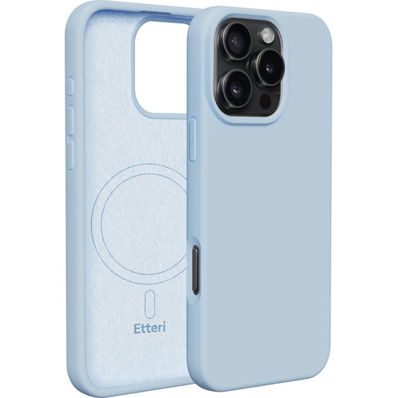 Etteri Silicone Mag case for iPhone 16 Pro Max 6,9'' light blue