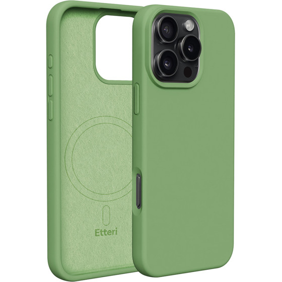 Etteri Silicone Mag case for iPhone 16 Pro Max 6,9'' light green