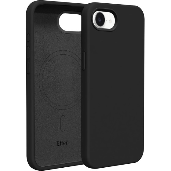 Etteri Silicone Mag case for iPhone 16e black