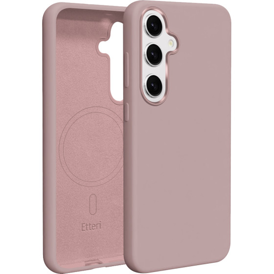 Etteri Silicone Mag case for Samsung Galaxy S25 light pink