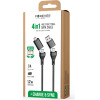 Forever Core 4in1 cable USB + USB-C - USB-C + microUSB 1,2 m 3A black