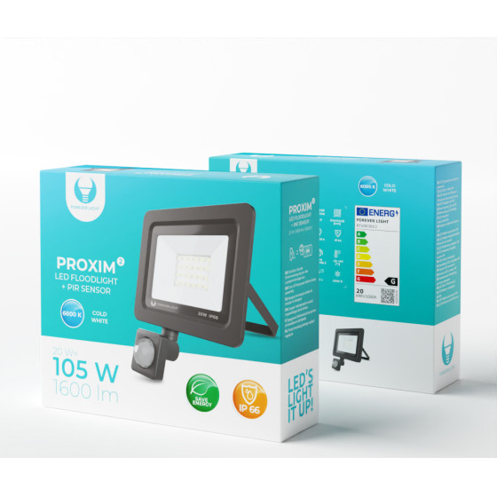 Forever Light Floodlight LED PROXIM II 20W |6000K| PIR IP66