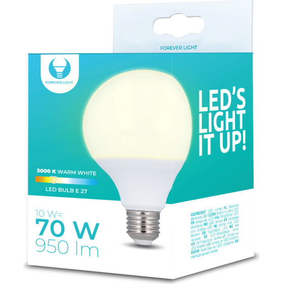 Forever Light LED Bulb E27 G95 10W 230V 3000K 950lm