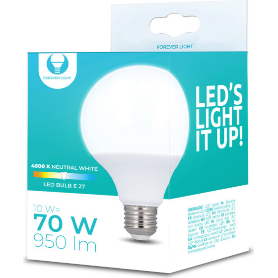 Forever Light LED Bulb E27 G95 10W 230V 4500K 950lm