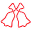 Forever Light Neon LED CHRISTMAS BELLS red FLNE17