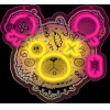 Forever Light Neon ART LED PUNK TEDDY BEAR pink-yellow FLA01