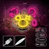 Forever Light Neon ART LED PUNK TEDDY BEAR pink-yellow FLA01
