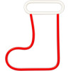 Forever Light Neon LED CHRISTMAS SOCK white red FLNE23