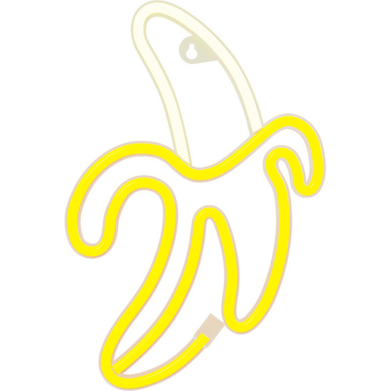 Forever Light Neon LED Light BANANA white yellow Bat + USB FLNE10