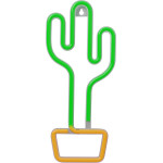 Forever Light Neon LED Light CACTUS orange green Bat + USB FLNE02