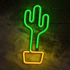Forever Light Neon LED Light CACTUS orange green Bat + USB FLNE02