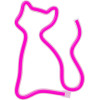 Forever Light Neon LED Light CAT pink Bat + USB FLNE04