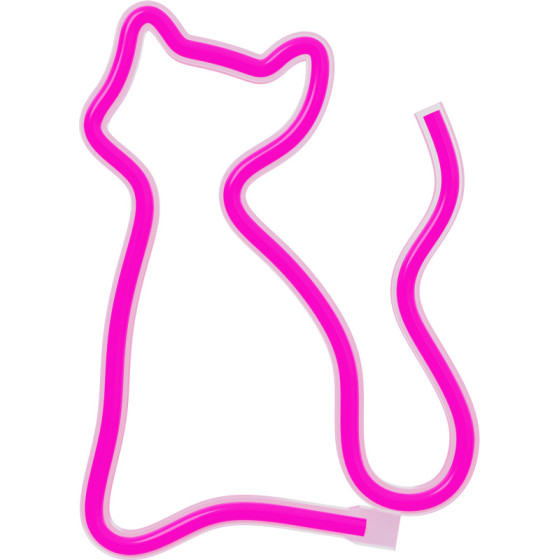 Forever Light Neon LED Light CAT pink Bat + USB FLNE04