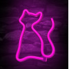 Forever Light Neon LED Light CAT pink Bat + USB FLNE04