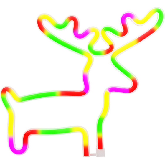 Forever Light Neon LED Light ELK multicolor Bat + USB FLNE12