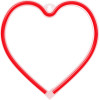 Forever Light Neon LED Light HEART red Bat + USB FLNE07