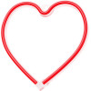 Forever Light Neon LED Light HEART red Bat + USB FLNE07