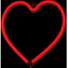 Forever Light Neon LED Light HEART red Bat + USB FLNE07