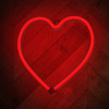 Forever Light Neon LED Light HEART red Bat + USB FLNE07