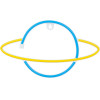 Forever Light Neon LED Light SATURN yellow blue Bat + USB FLNE11