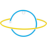 Forever Light Neon LED Light SATURN yellow blue Bat + USB FLNE11