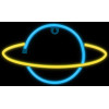 Forever Light Neon LED Light SATURN yellow blue Bat + USB FLNE11