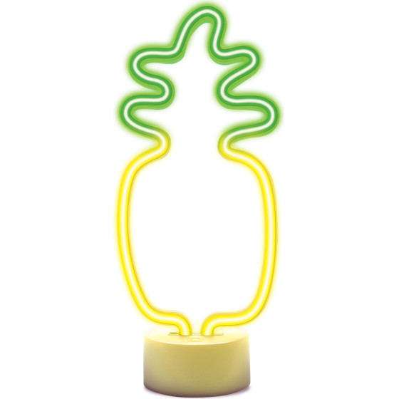 Forever Light Neon LED on stand PINEAPPLE orange green USB-C FSC-12