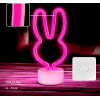 Forever Light Neon LED on stand RABBIT pink USB-C FSC-10