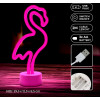 Forever Light Neon LED on stand FLAMINGO pink USB-C FSC-11