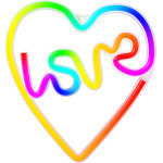 Forever Light Neon LED RGB LOVE IN HEART FLRN02 + RC