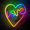 Forever Light Neon LED RGB LOVE IN HEART FLRN02 + RC