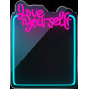 Forever Light Neon MIRROR LED LOVE YOURSELF turquoise pink FMNE01