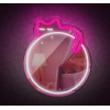 Forever Light Neon MIRROR LED SLEEPING CAT white pink FMNE03