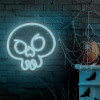 Forever Light Neon PLEXI LED GRAFFITI SKULL turquoise FPNE15