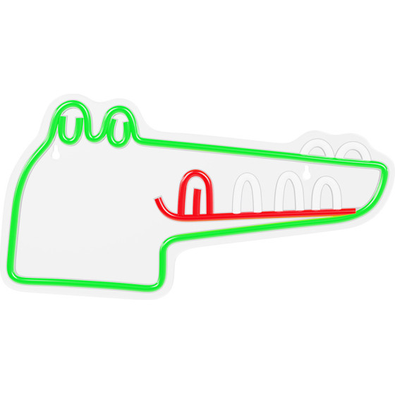 Forever Light Neon PLEXI LED JURASSIC CROC green FLNJ03