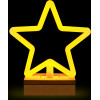 Forever Light Neon Wood Stand LED STAR warm white FLNW04