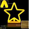 Forever Light Neon Wood Stand LED STAR warm white FLNW04