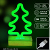 Forever Light Neon Wood Stand LED TREE green FLNW03