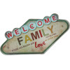 Forever Light RETRO Metal Sign LED Welcome Family