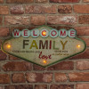 Forever Light RETRO Metal Sign LED Welcome Family