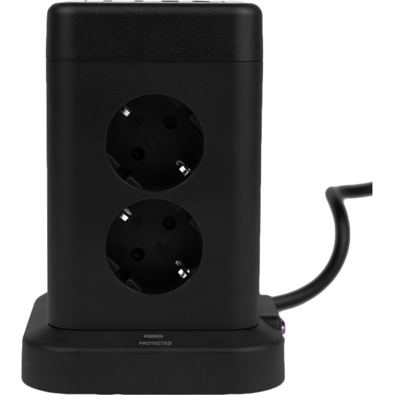 Huslog Vertical Extension Cord with USB