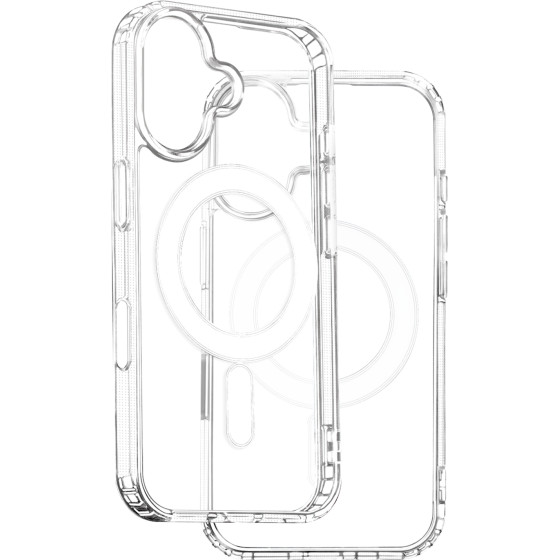 TFO Anti Shock 1,5 mm Mag case for iPhone 16 Plus 6,7'' transparent big hole + button