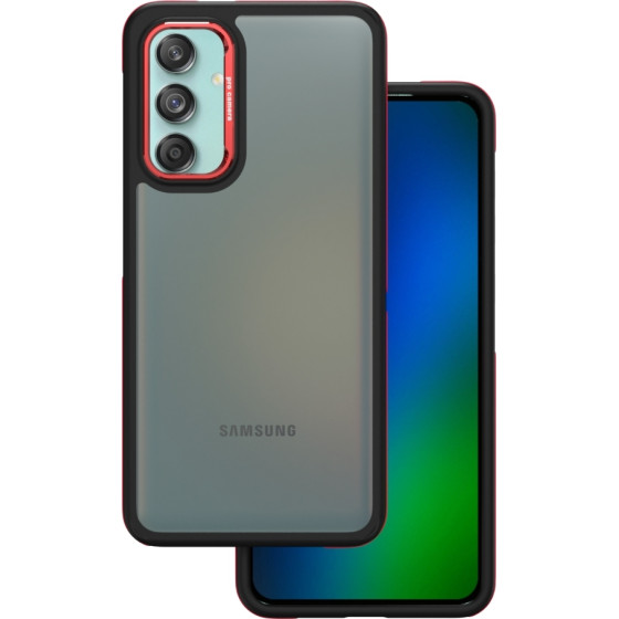 TFO Crystal Black case for Samsung Galaxy M55 5G red