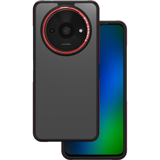 TFO Crystal Black case for Xiaomi Redmi A3 4G (Global) red