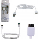SAMSUNG N9005 NOTE 3 MICRO USB 3 ��������-DATA 1MWHITE VOLTE-TEL