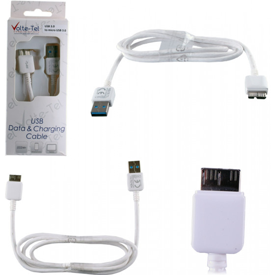 SAMSUNG N9005 NOTE 3 MICRO USB 3 ��������-DATA 1MWHITE VOLTE-TEL