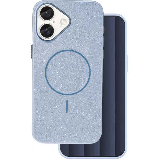 TFO Glitter Thin Mag case for iPhone 16 6,1'' blue